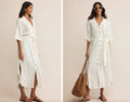 Brise Linen Midi Shirt Dress