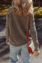 Aria Knit Sleeve Casual Sweater