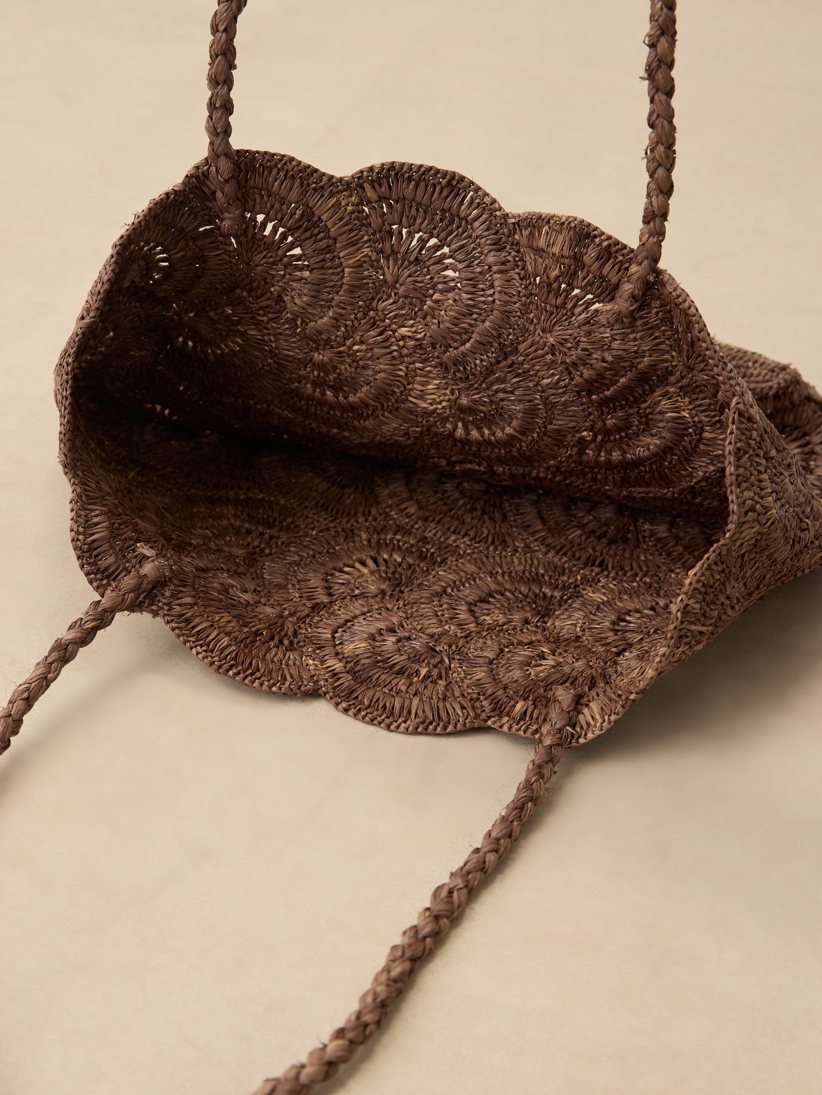 Cocoa Bloom Handwoven Raffia Tote
