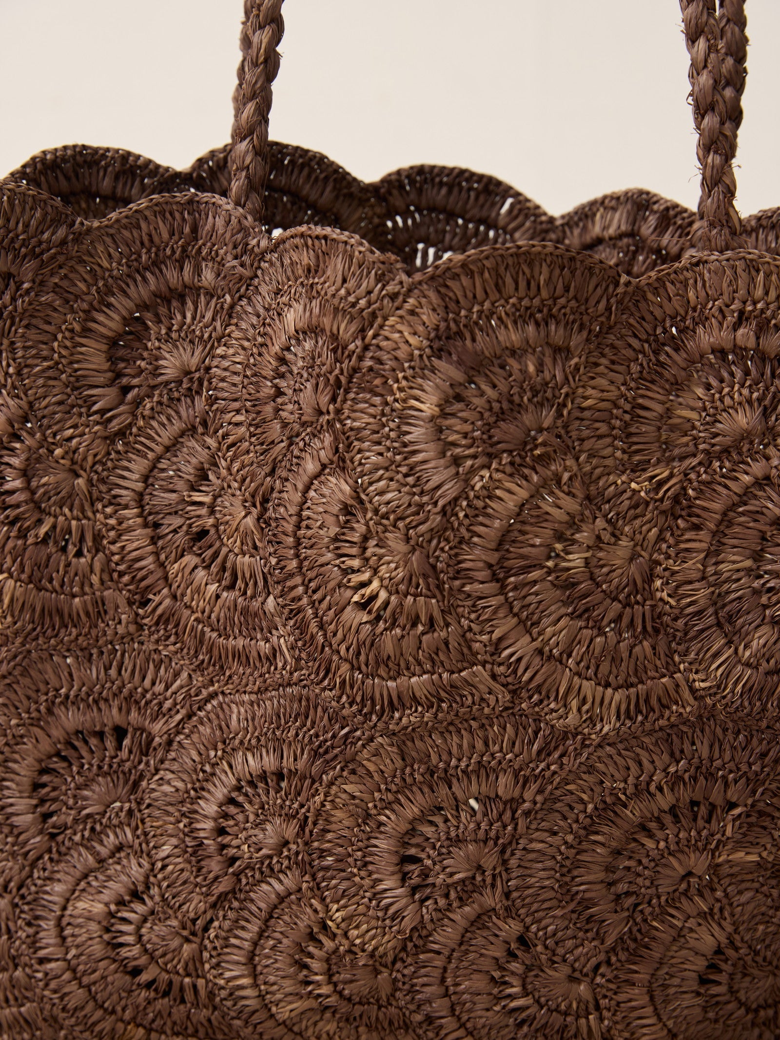 Cocoa Bloom Handwoven Raffia Tote