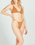 Adjustable Organic Cotton Bikini Camel