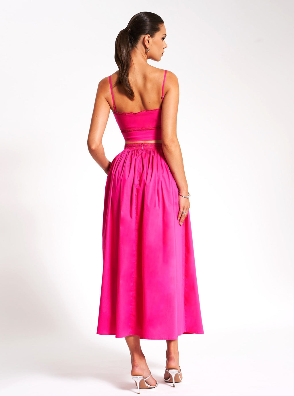 Maya Fuchsia Cotton Poplin Top