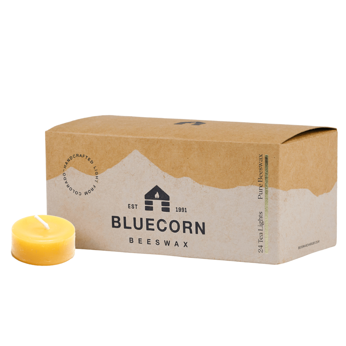 Pure Beeswax Tea Lights – Non-Toxic Clean Burning Candles