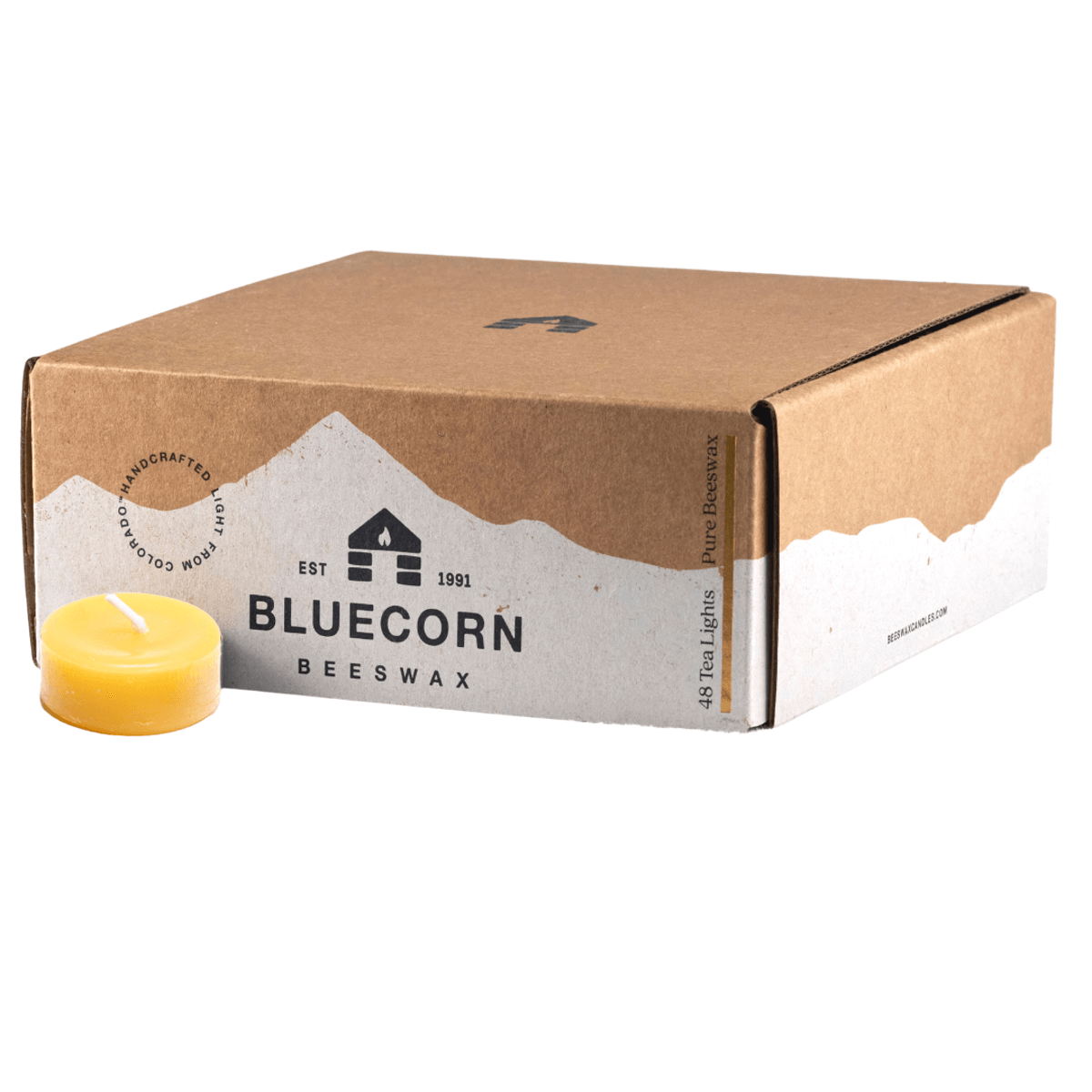 Pure Beeswax Tea Lights – Non-Toxic Clean Burning Candles