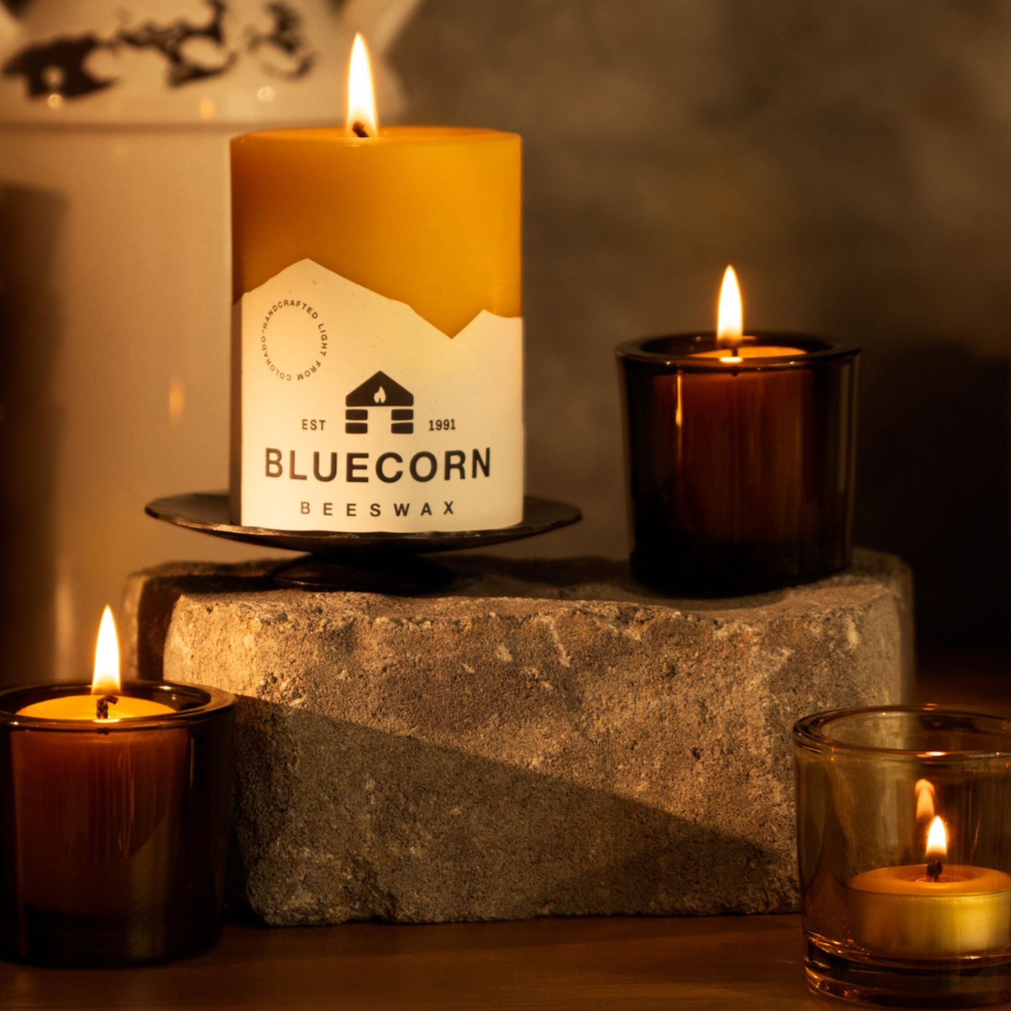 Recycled Glass Votive Candle Holders