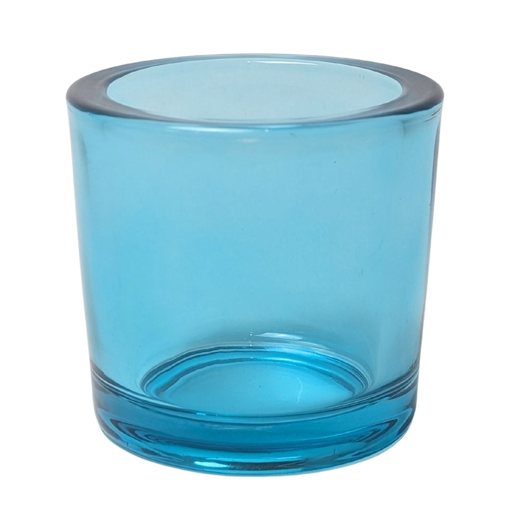 recycled glass votive candle holder for beeswax candles