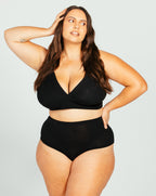 Black Midrise Cotton Boyshort
