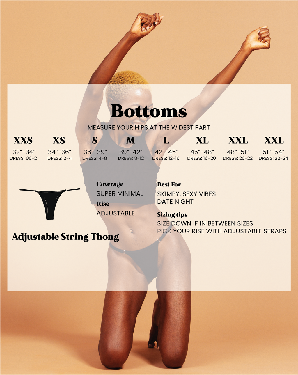 The Signature Adjustable Thong Camel