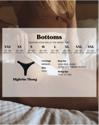 Black High Rise Cotton Thong