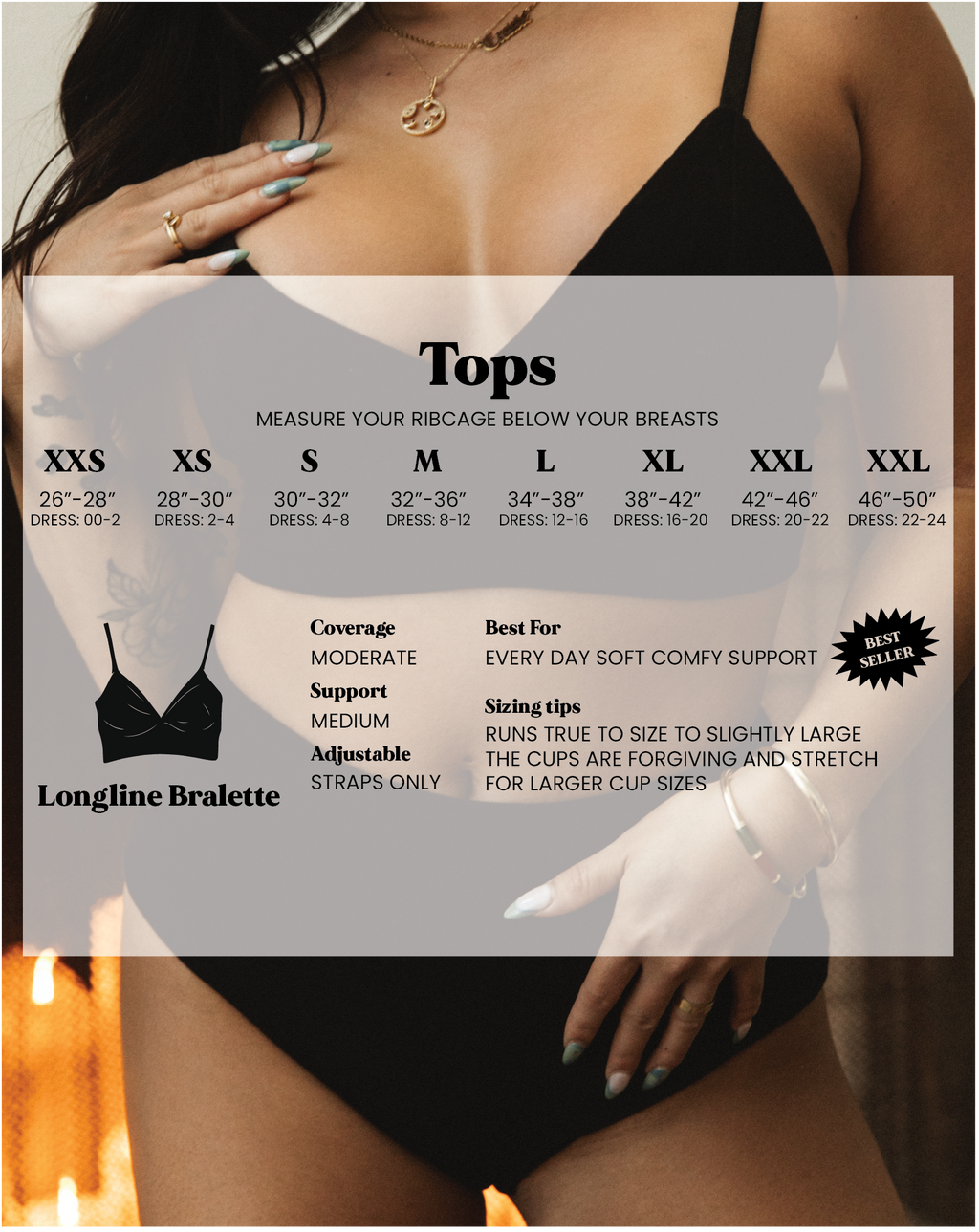 Camel Longline Cotton Bralette