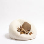 Felted Wool Cat Cave Bed