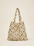 Handwoven Beaded Crochet Tote