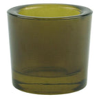 recycled glass votive candle holder for beeswax candles