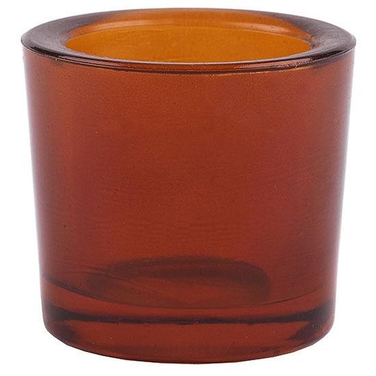 recycled glass votive candle holder for beeswax candles