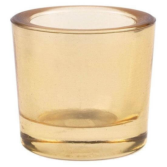 recycled glass votive candle holder for beeswax candles