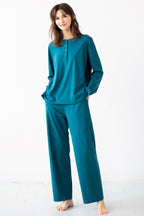 Classic Pima Cotton Straight Leg Pants