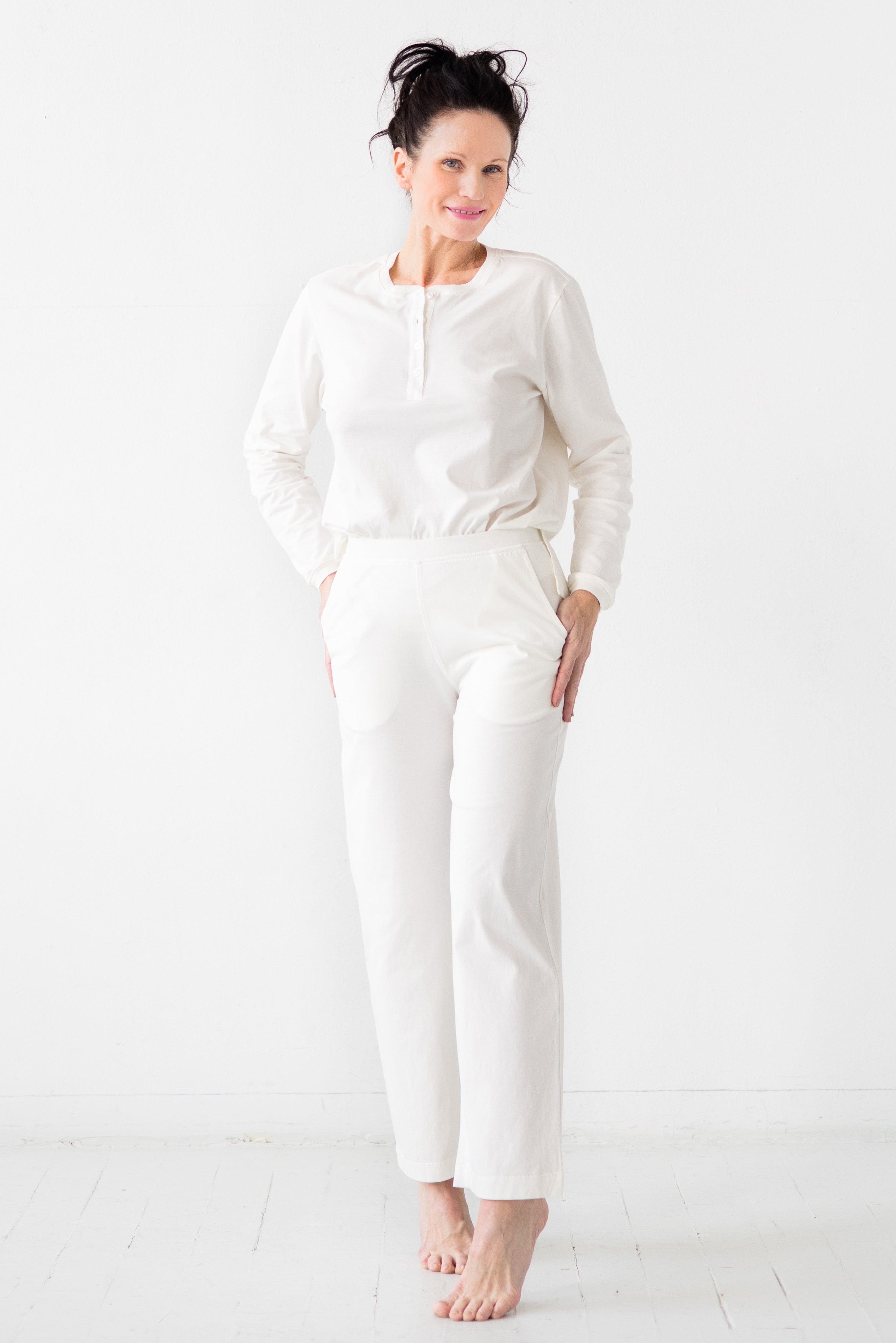 Classic Pima Cotton Straight Leg Pants