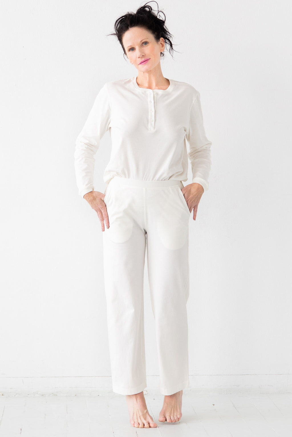 Classic Pima Cotton Straight Leg Pants