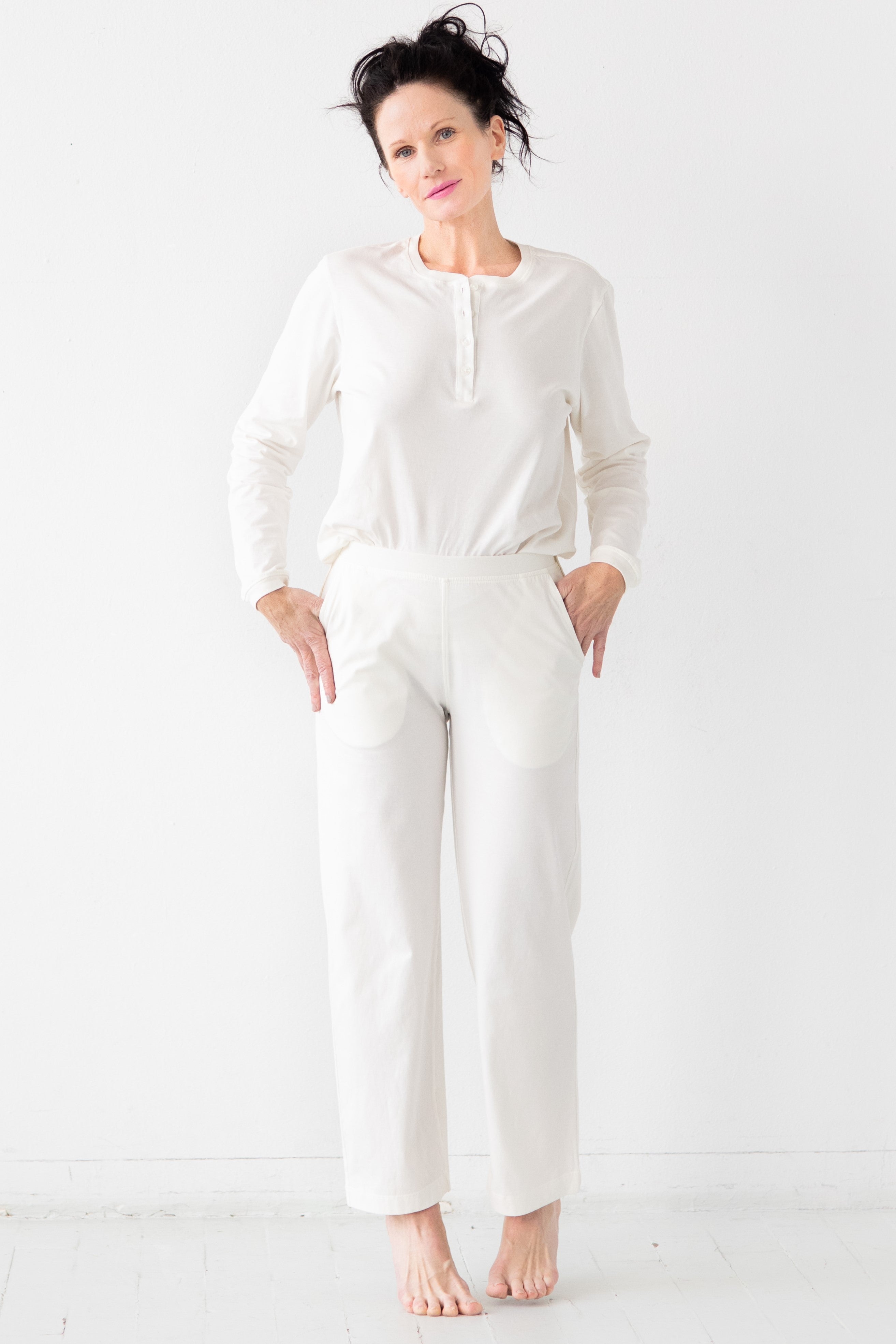 Classic Pima Cotton Straight Leg Pants