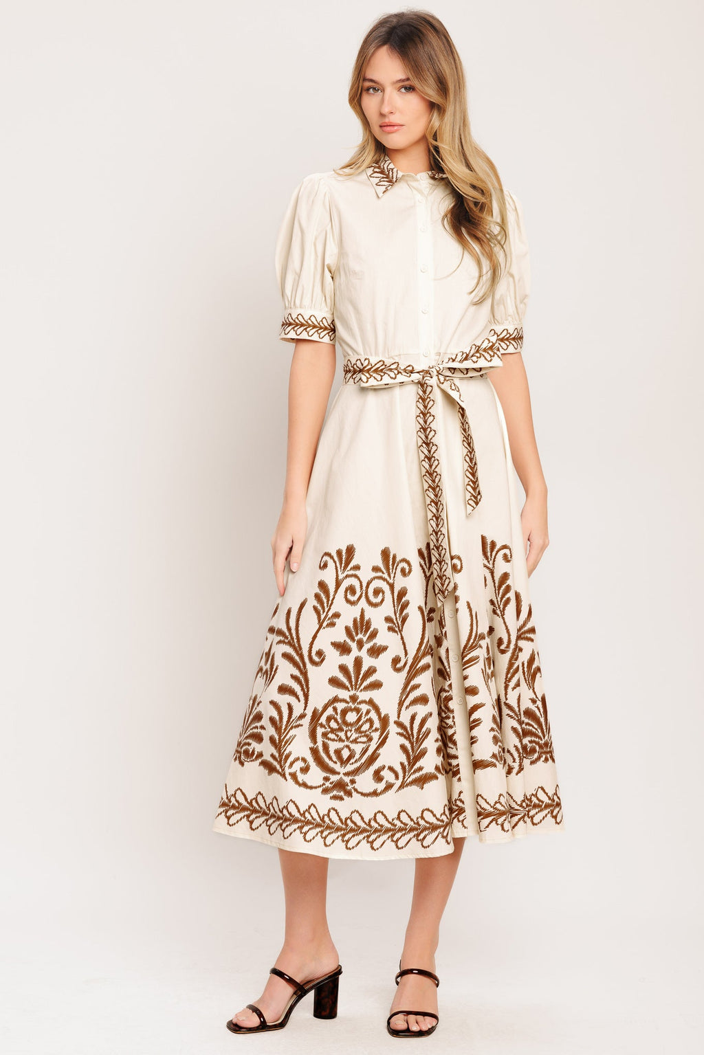 Romantic Heirloom Woven Midi Dress