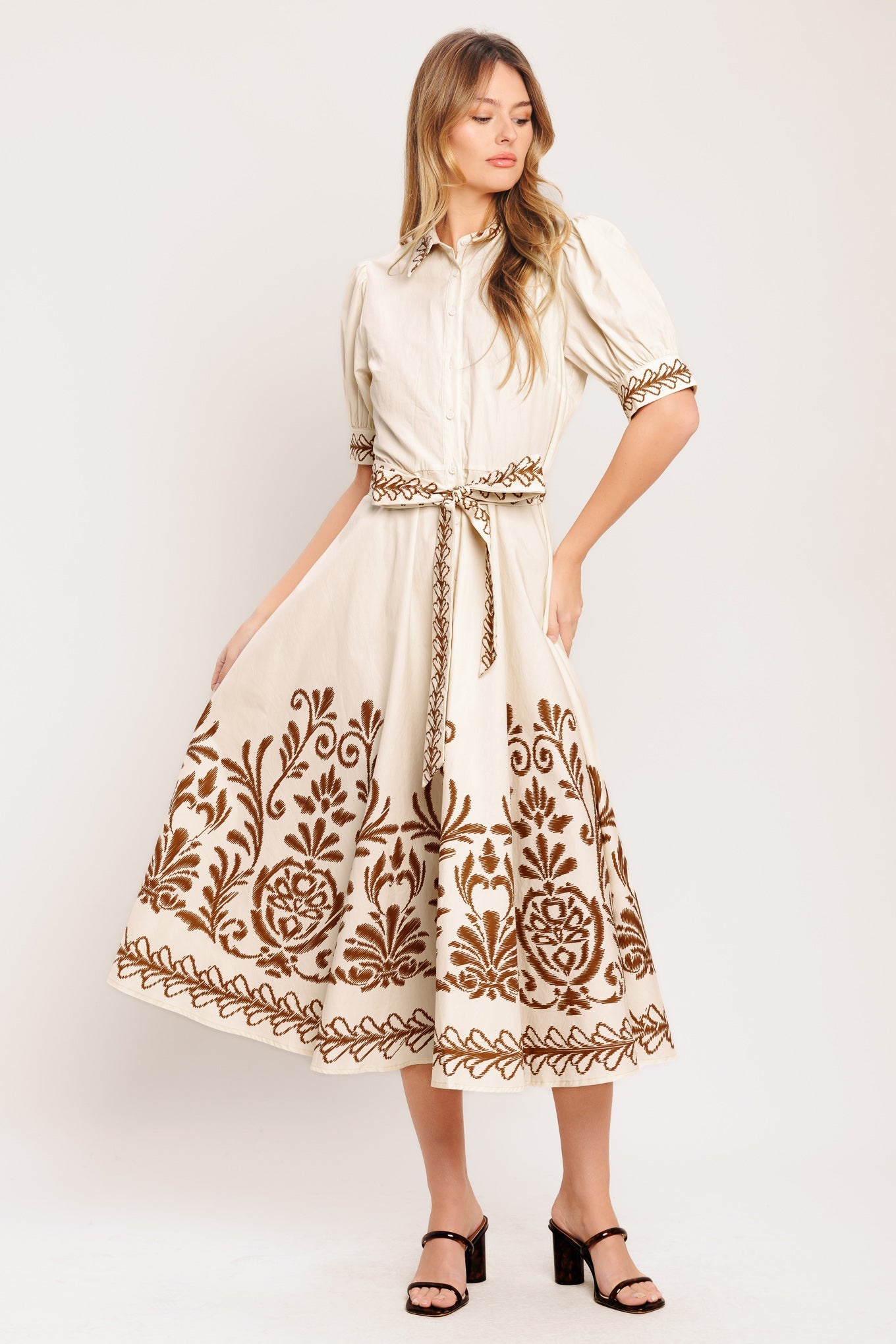 Romantic Heirloom Woven Midi Dress