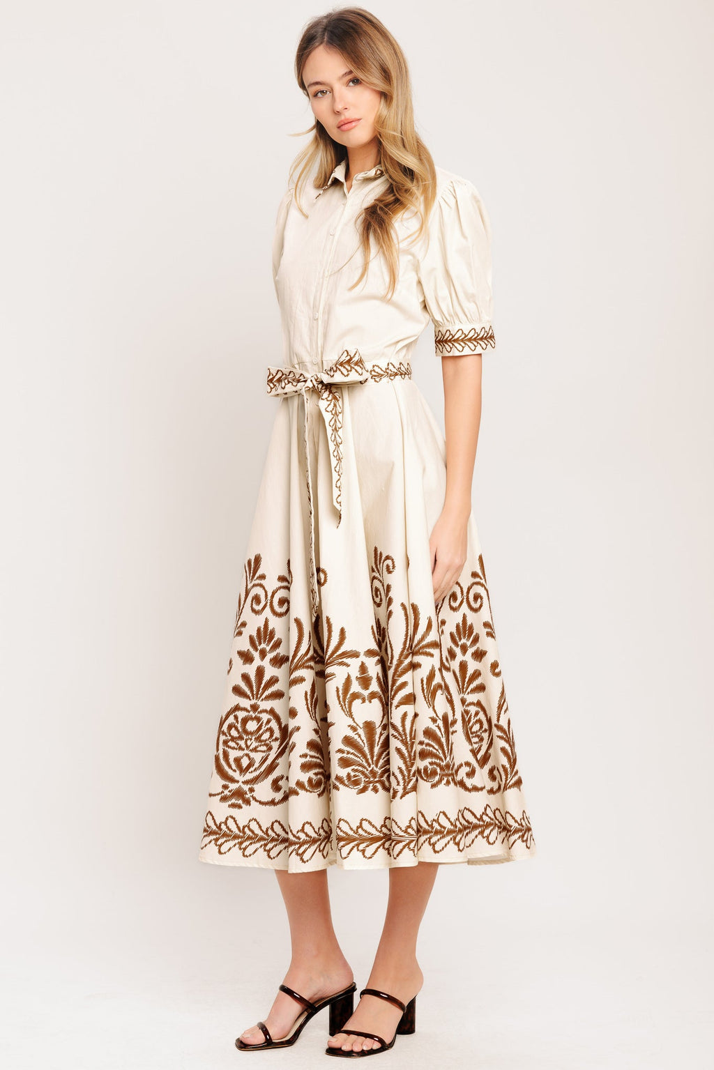Romantic Heirloom Woven Midi Dress