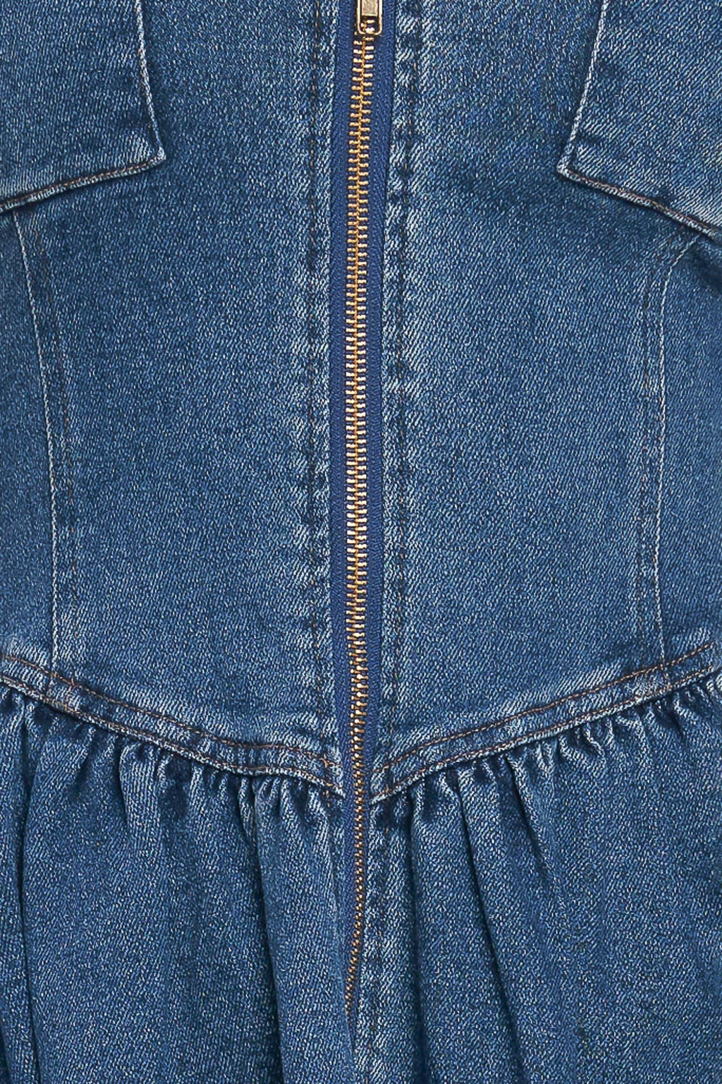 Indigo Flow Denim Midi Dress