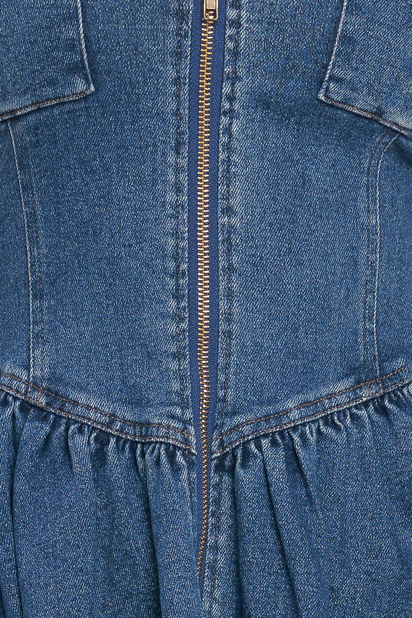 Indigo Flow Denim Midi Dress