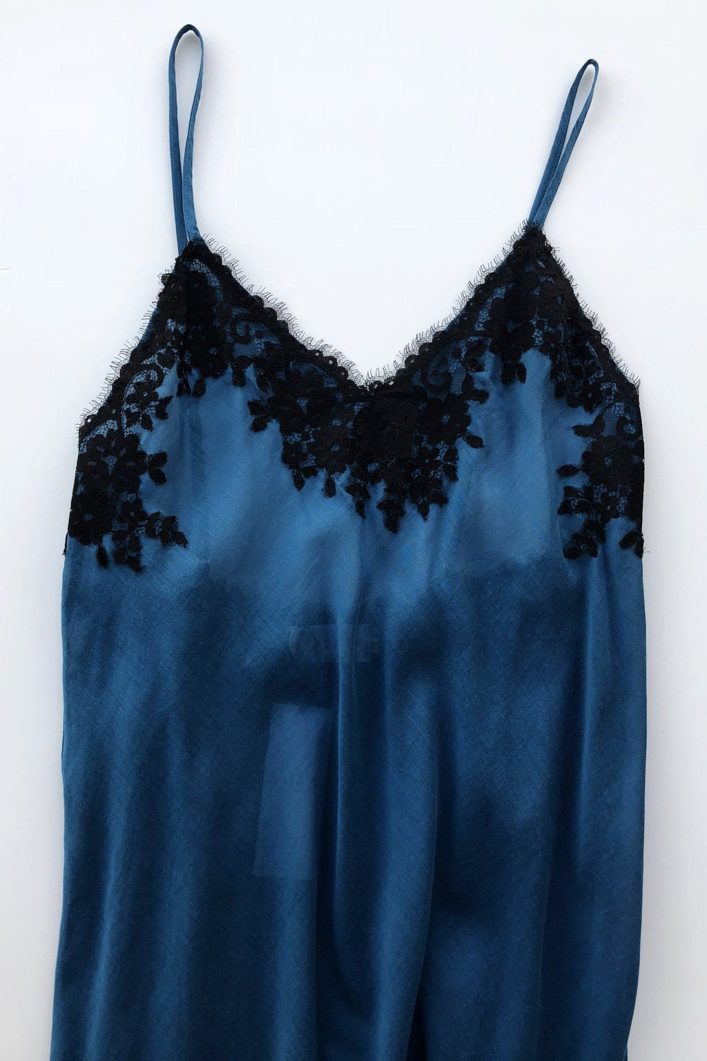 Serafina Cotton Silk Gown with Lace Detail