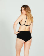 Black Midrise Cotton Boyshort