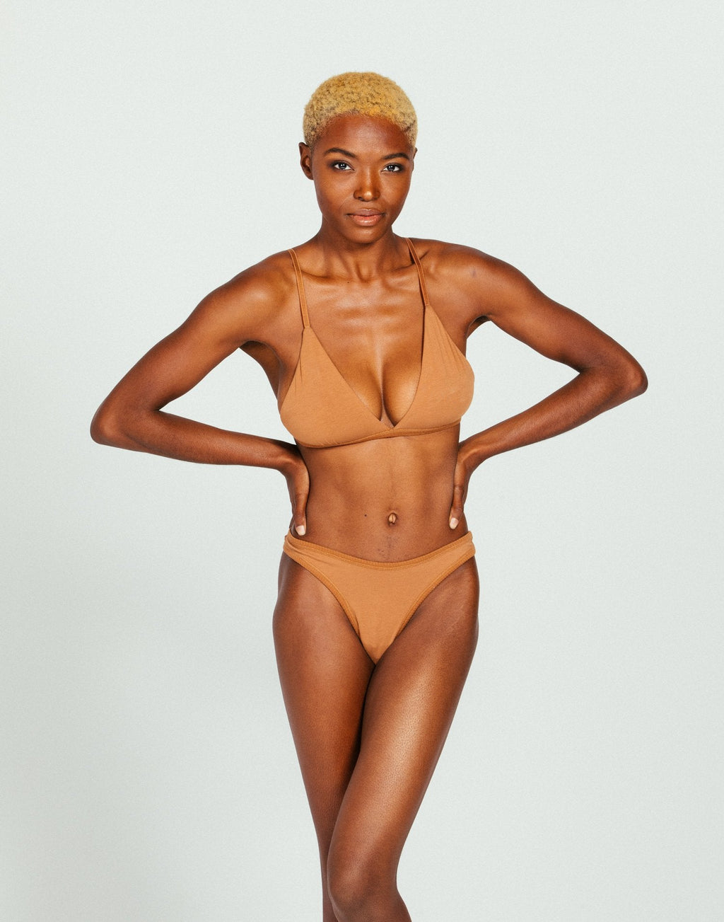 Camel Triangle Cotton Bralette