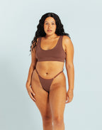 Cocoa Scoop Cotton Bralette