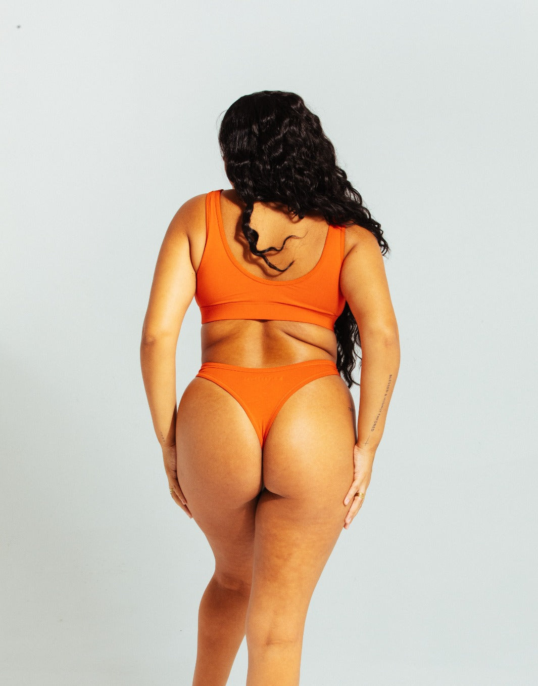 Hot Red High Rise Cotton Thong