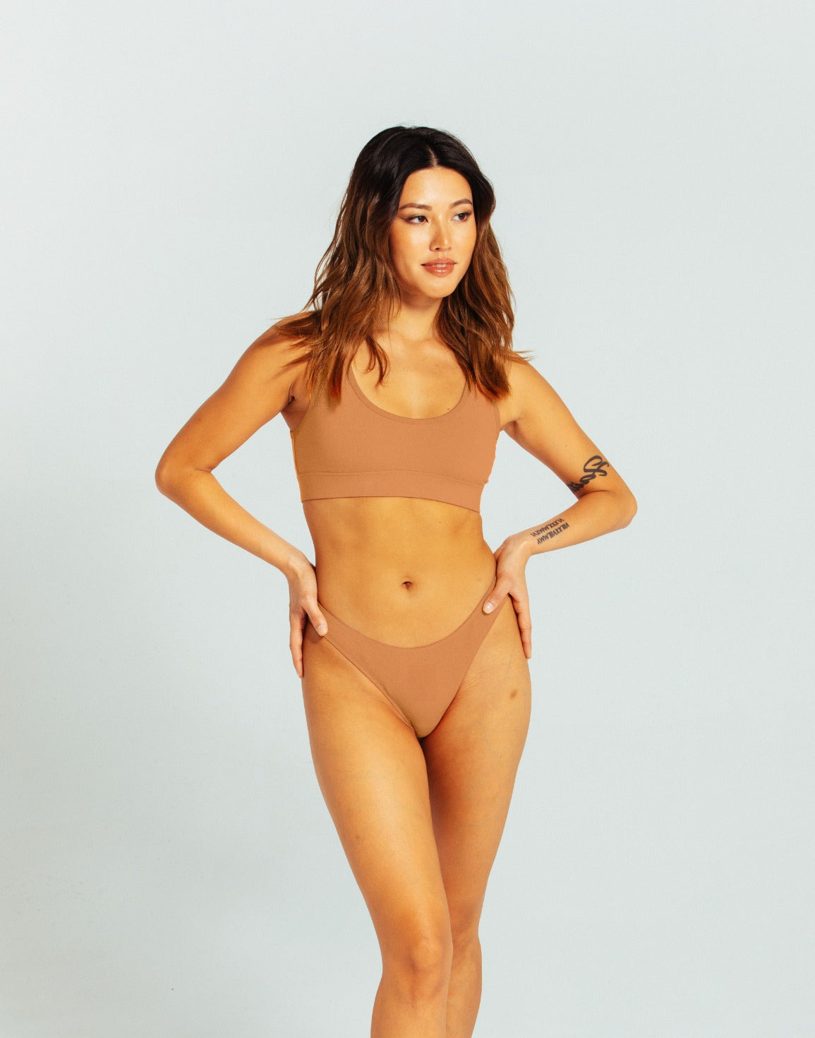 Camel Scoop Cotton Bralette