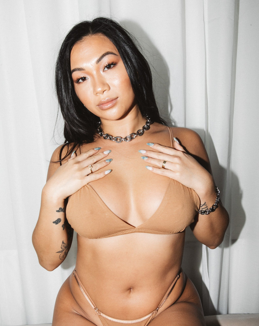 Camel Triangle Cotton Bralette