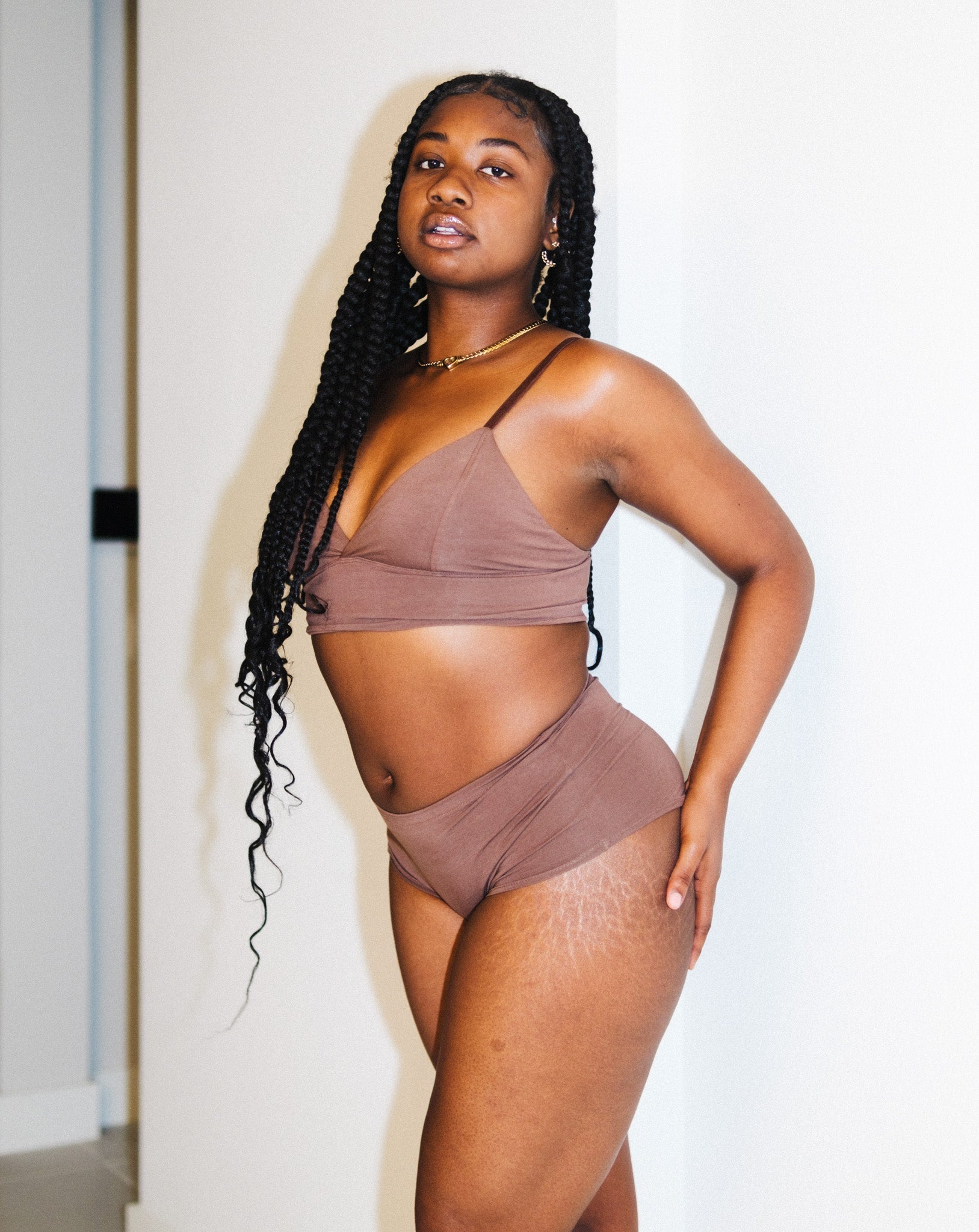 The Signature Longline Bralette Cocoa