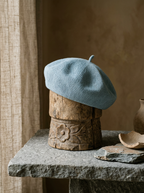 Linen Open-Knit Beret