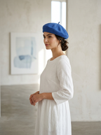 Linen Open-Knit Beret