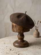 Linen Open-Knit Beret