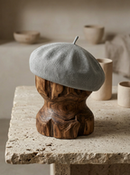 Linen Open-Knit Beret