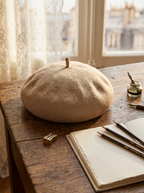 Linen Open-Knit Beret