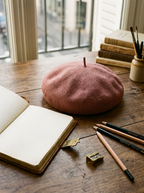 Linen Open-Knit Beret