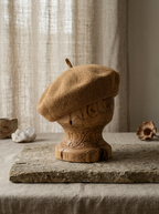 Linen Open-Knit Beret