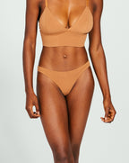Camel Longline Cotton Bralette