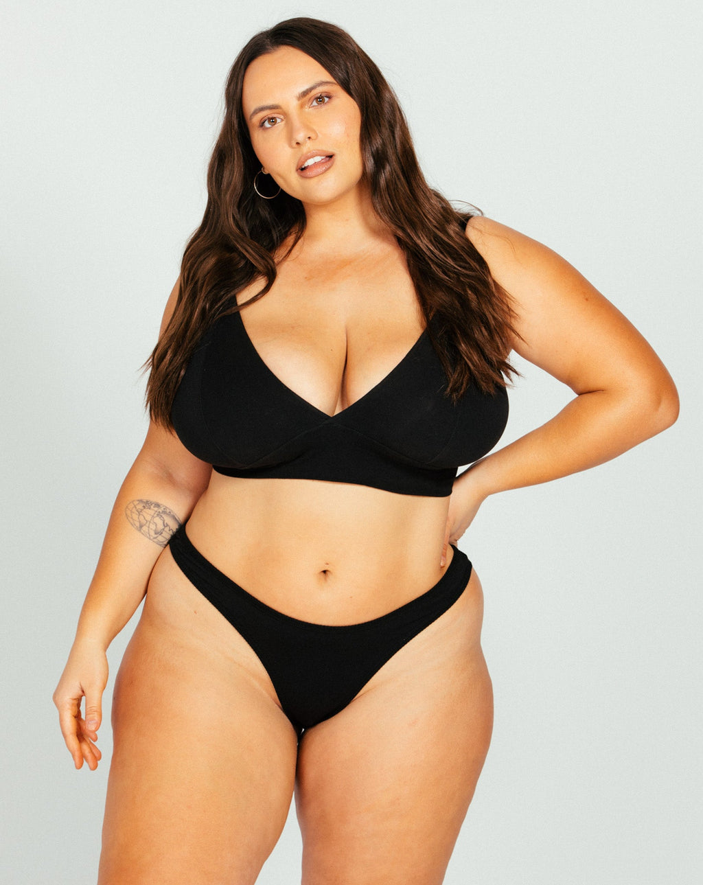 Black Longline Bralette