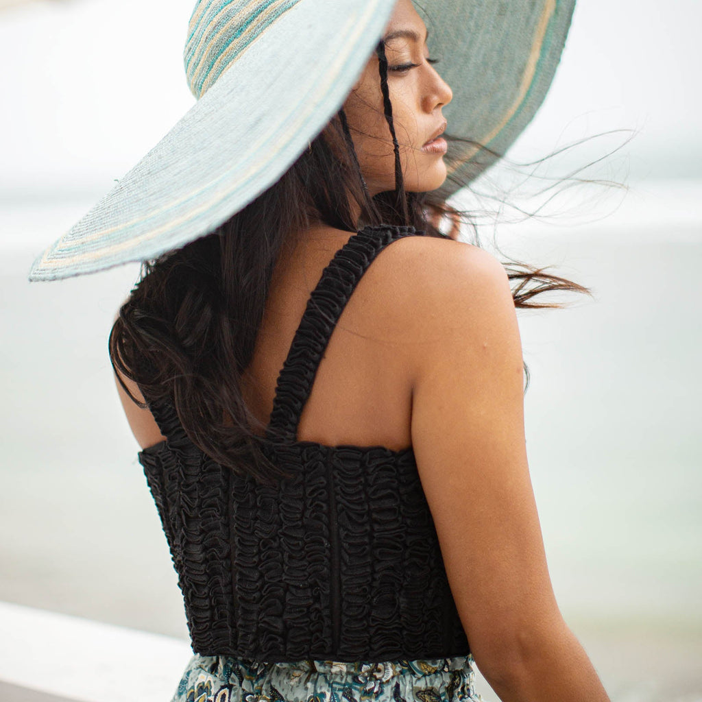 Marigold Hand-Embroidered Bustier Top