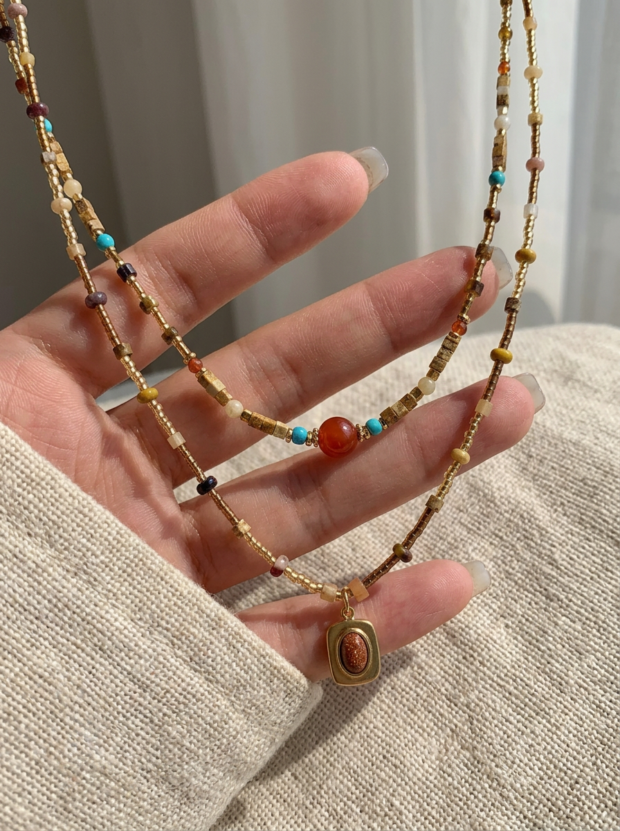 The Natural Beaded Choker