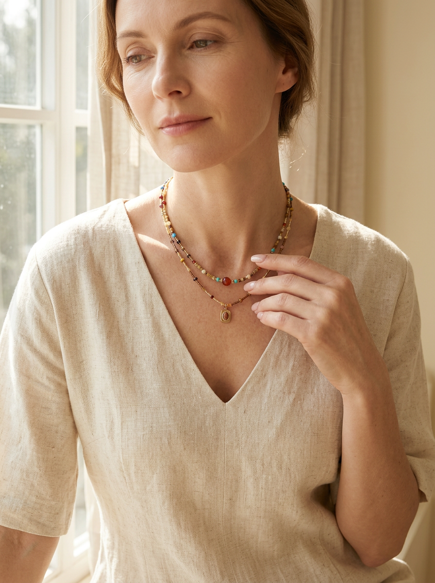 The Natural Beaded Choker