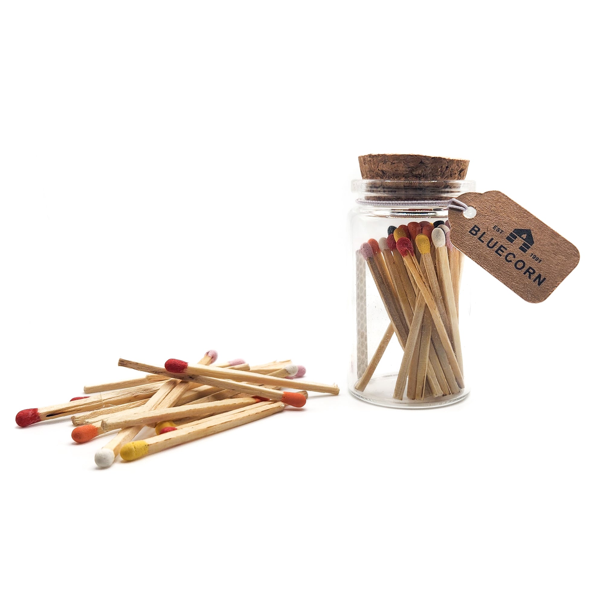 Rainbow Matchsticks in Apothecary Jar