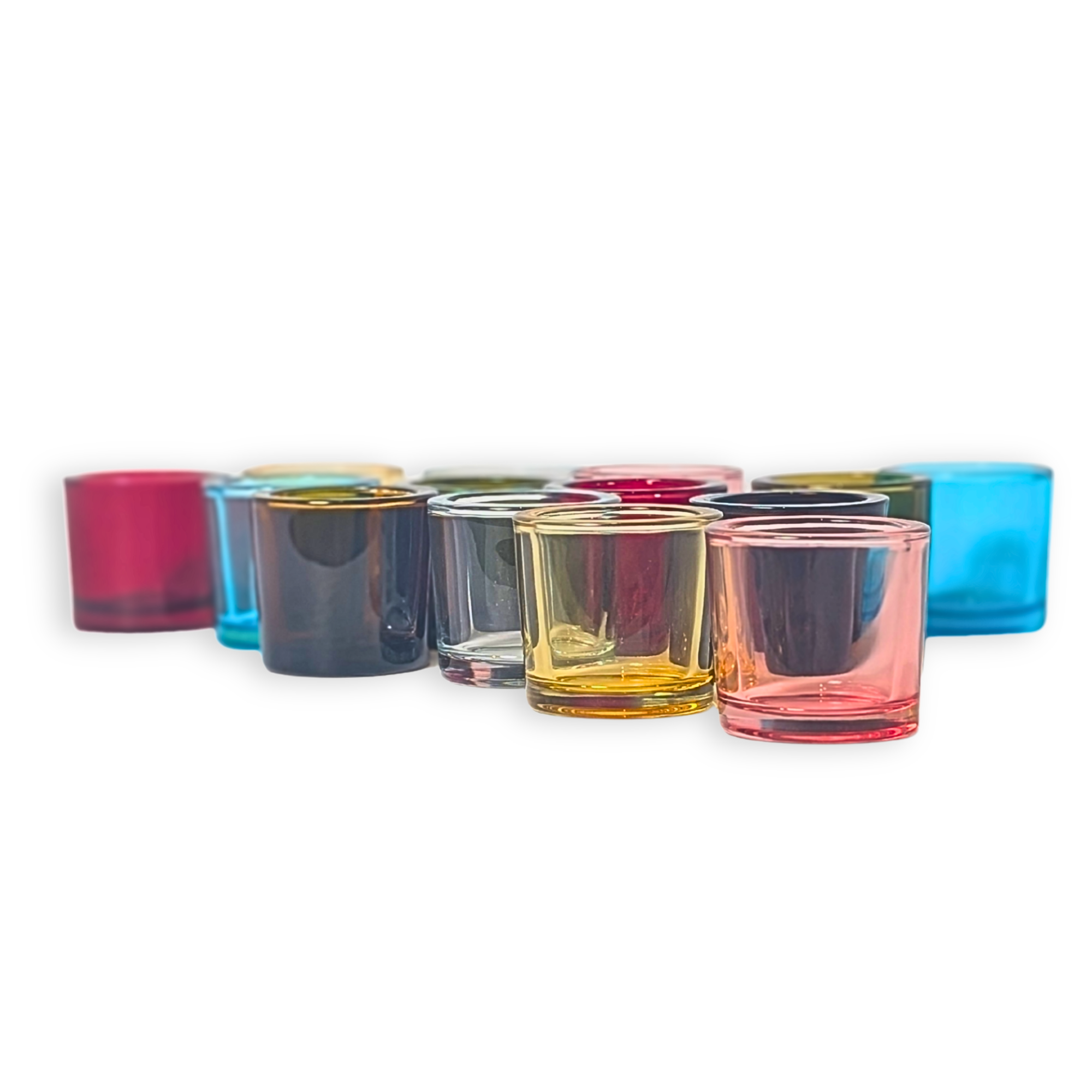 recycled glass votive candle holder for beeswax candles